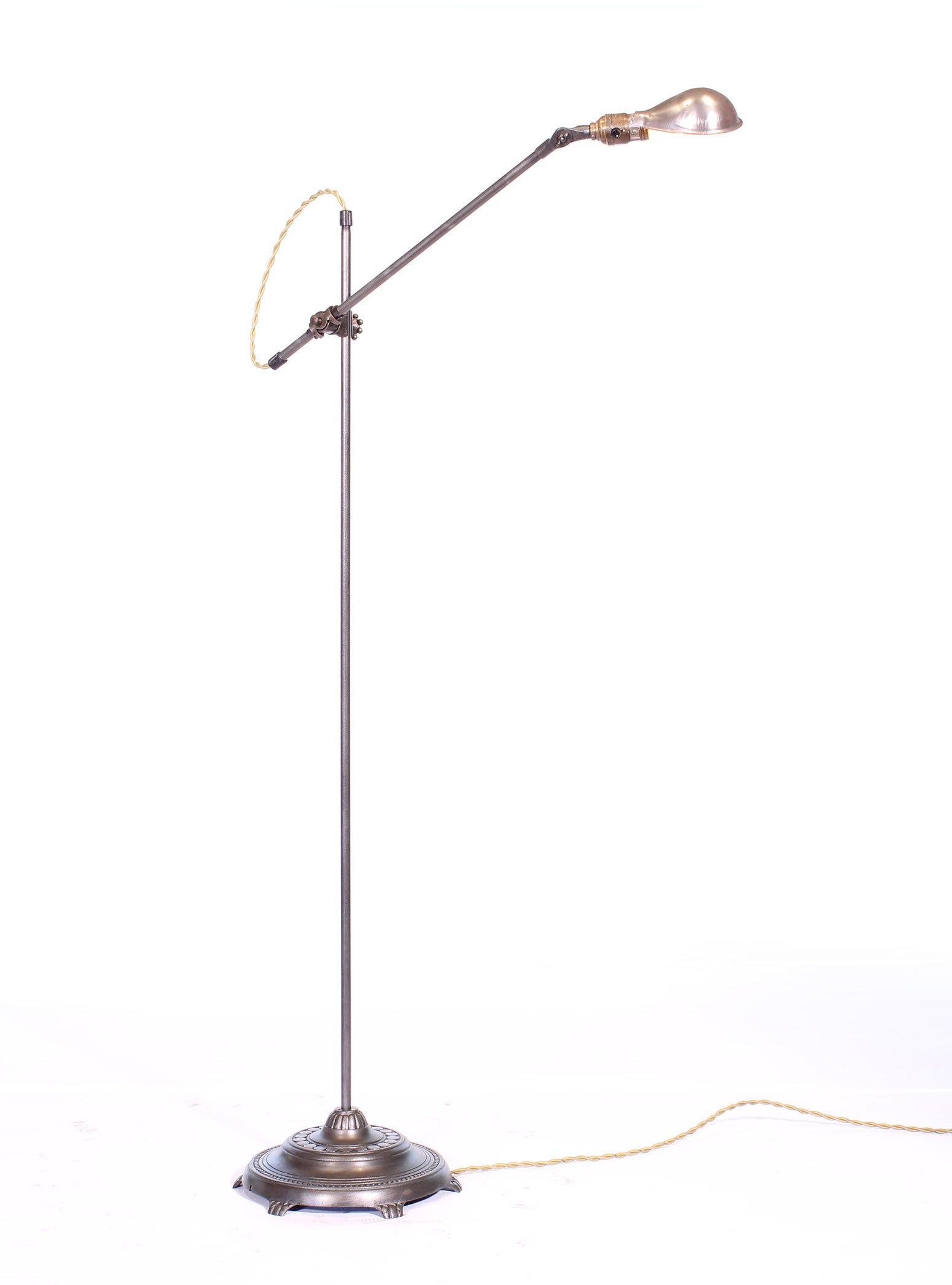 Oc White Adjustable Floor Lamp With Claw Foot Base pertaining to sizing 1550 X 2091