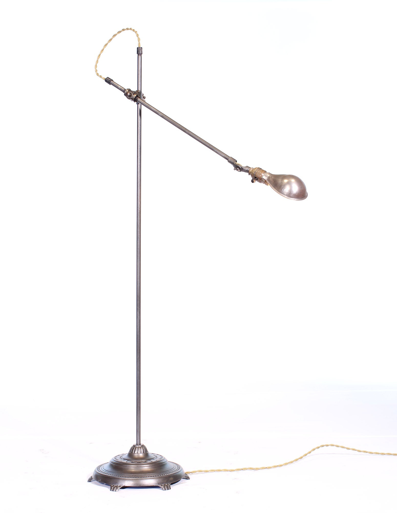 Oc White Adjustable Floor Lamp With Claw Foot Base with dimensions 1550 X 2004