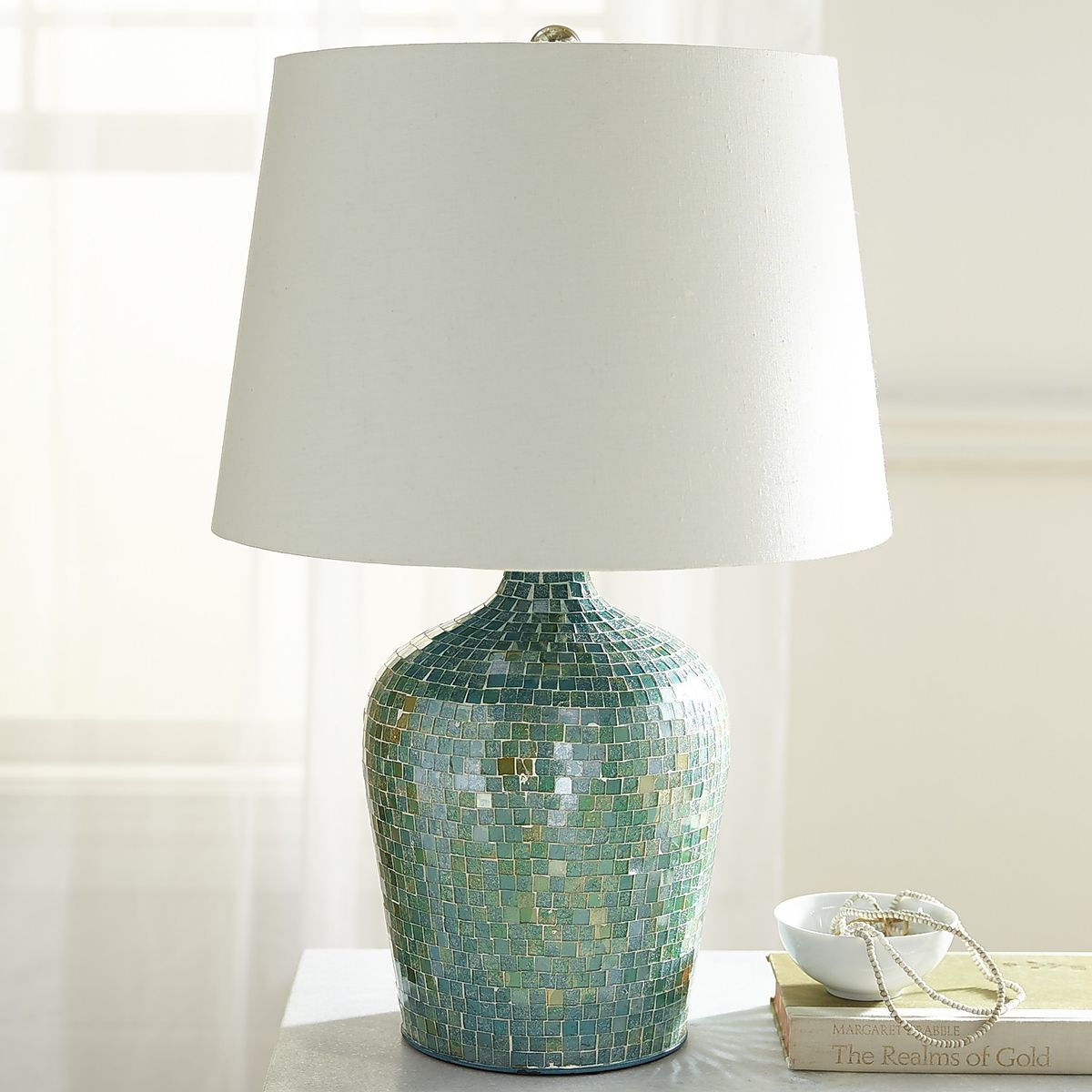 Oceans Turquoise Mosaic Table Lamp Pier 1 Imports within size 1200 X 1200