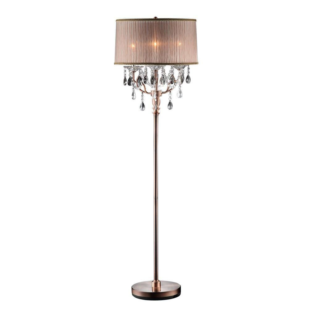 Ok Lighting 62 In Antique Rosie Crystal Floor Lamp intended for sizing 1000 X 1000