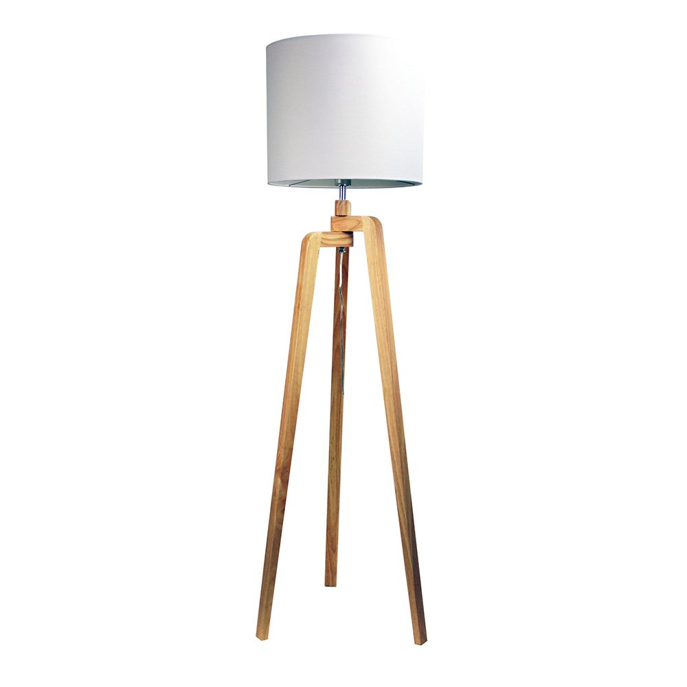 Ol93523wh 02 Lund Scandi Inspired Natural Timber Floor Lamp Natural And Drum Style Poly Cotton White Shade pertaining to measurements 1000 X 1000