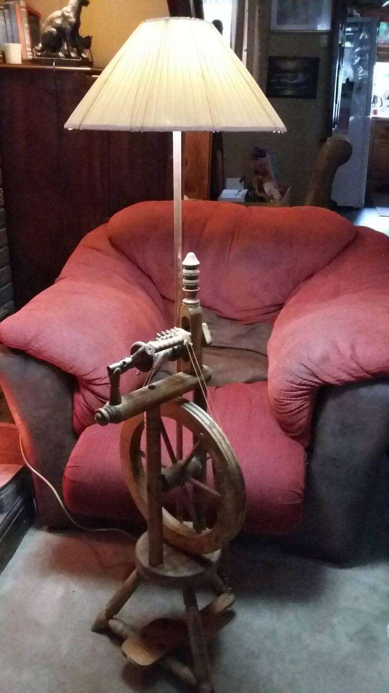 Old Spinning Wheel Lamp within proportions 794 X 1412