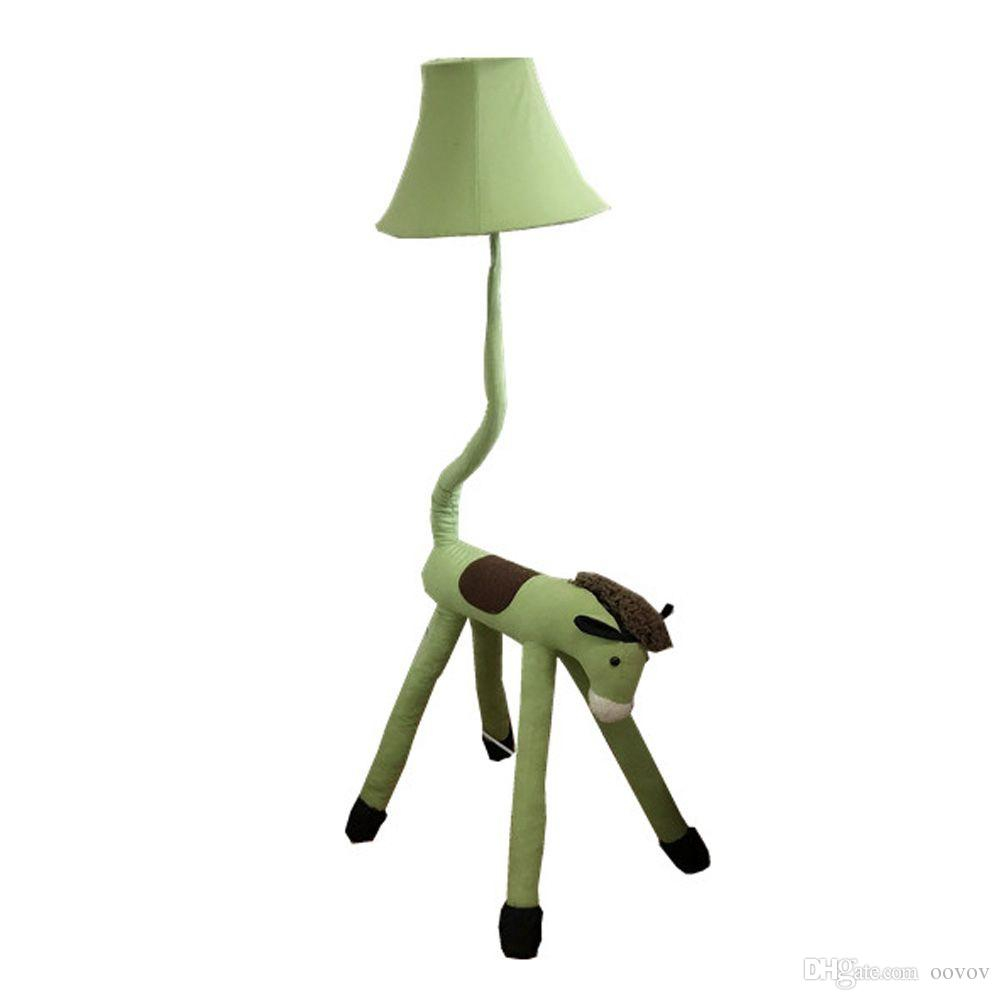 Oovov Green Horse Children Room Fabric Floor Lamp Creative Cartoon Kids Room Floor Lamps Ba Room Floor Lights for measurements 1000 X 1000