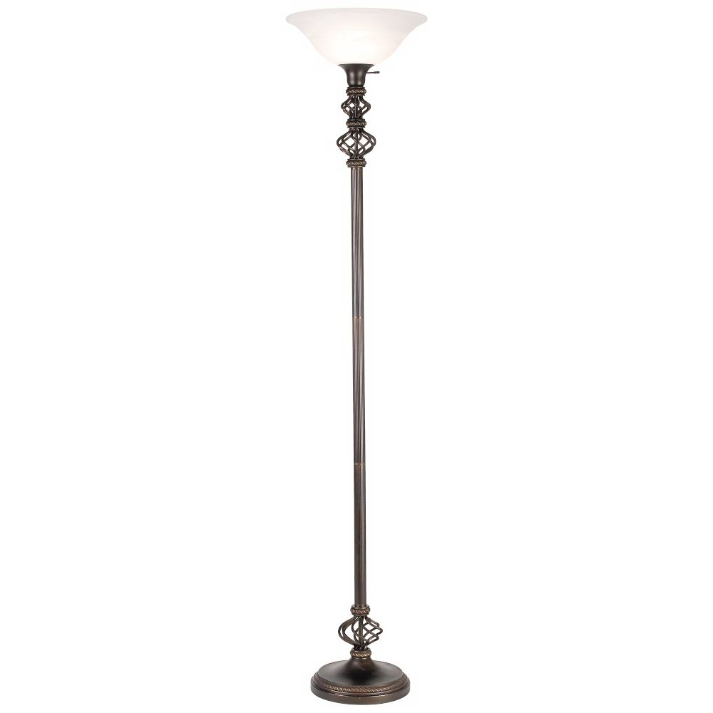 Open Frame Accent Wrought Iron Torchiere Floor Lamp Style pertaining to size 1000 X 1000