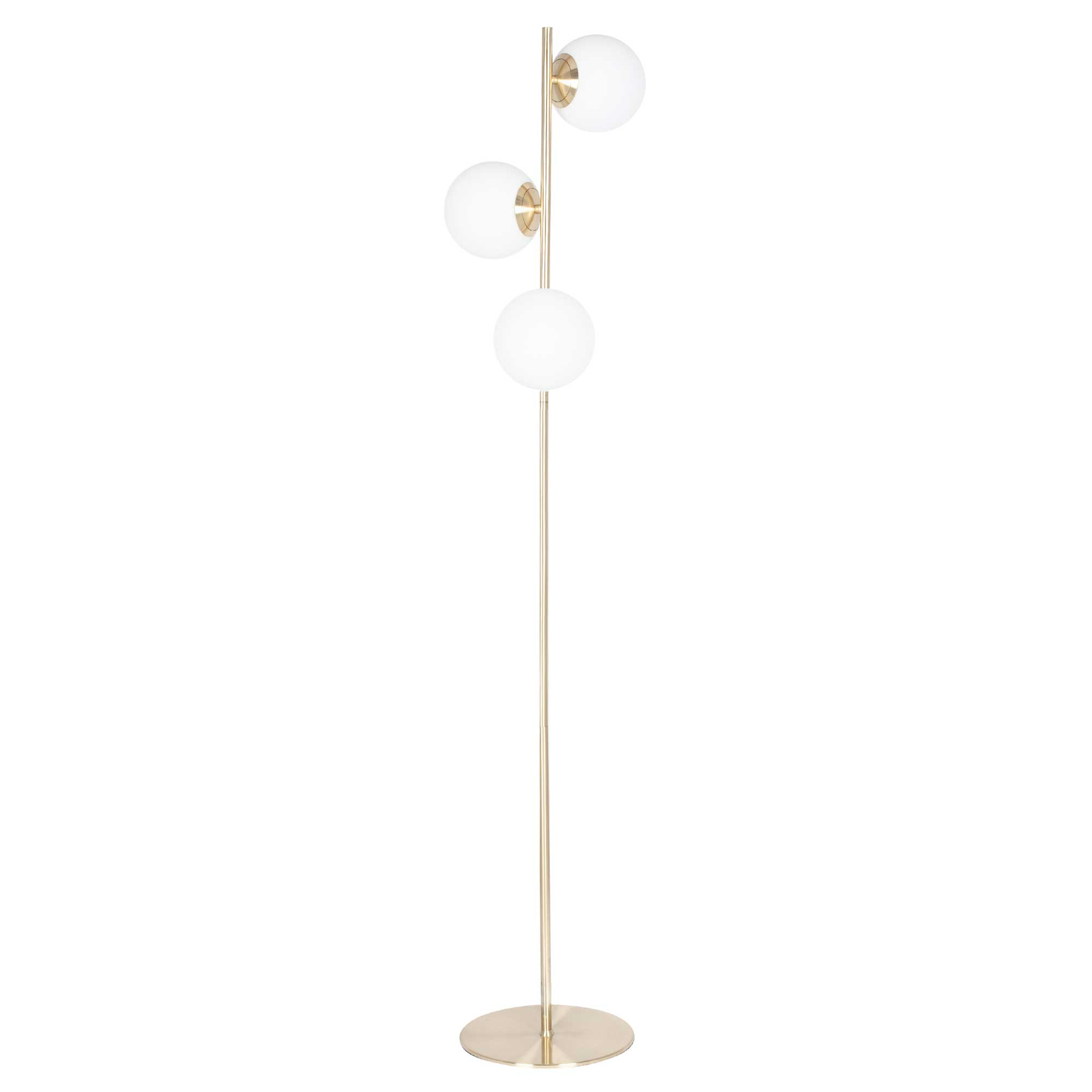 Orb Floor Lamp White Glass Brass Lamps Barker Stonehouse for dimensions 2000 X 2000