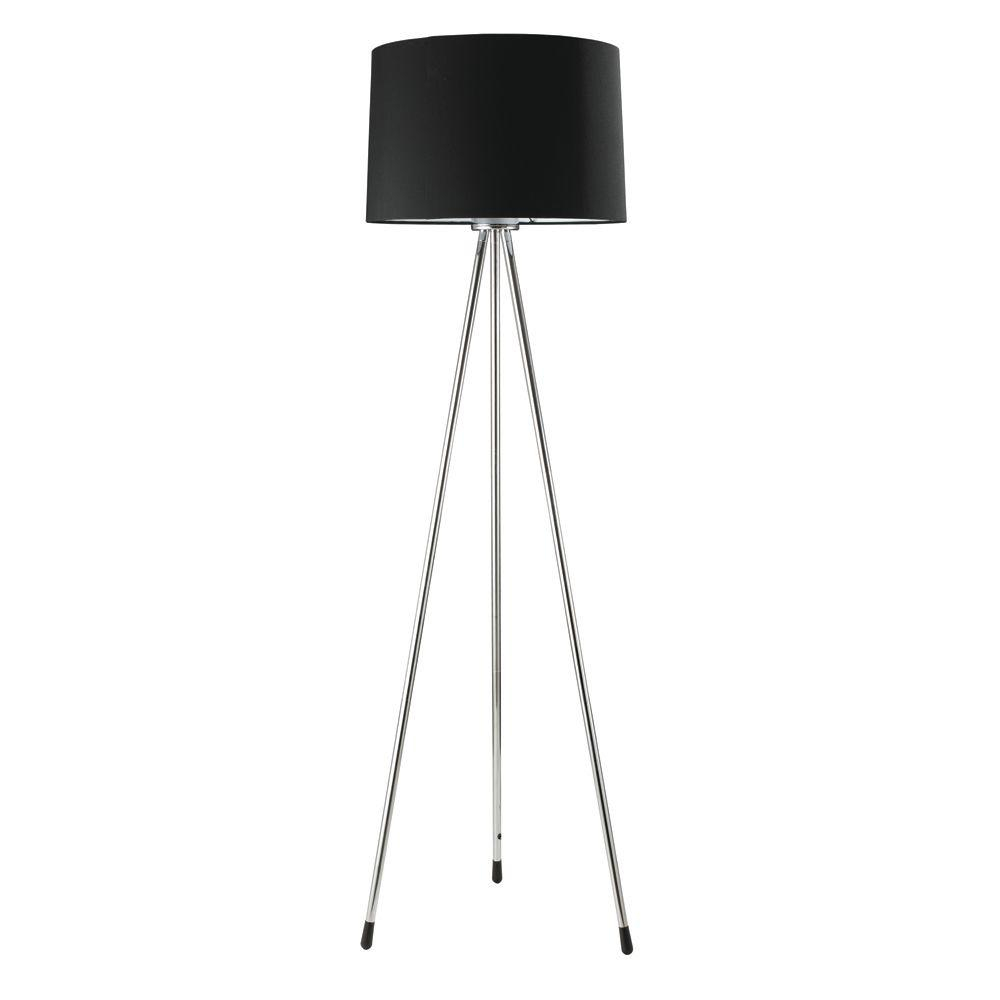 Ore International 59 In 3 Legged Black Floor Lamp in proportions 1000 X 1000