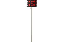 Ore International 62 In High Black And Red Stainless Steel Modern Retro Floor Lamp in size 1000 X 1000