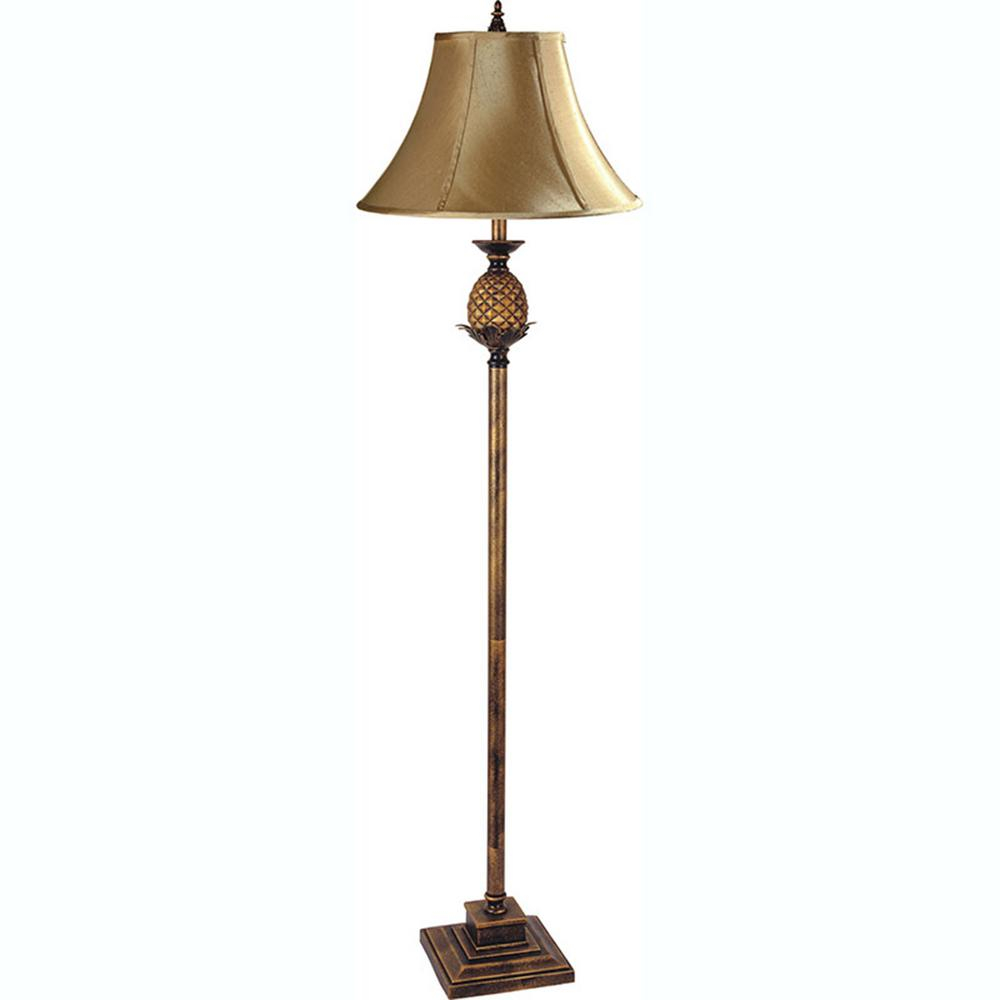 Ore International 65 In Pineapple Floor Lamp Antique Gold for proportions 1000 X 1000