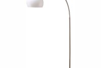 Ore International 76 In H Modern Silver Arc Floor Lamp With White Marble Base pertaining to measurements 1000 X 1000