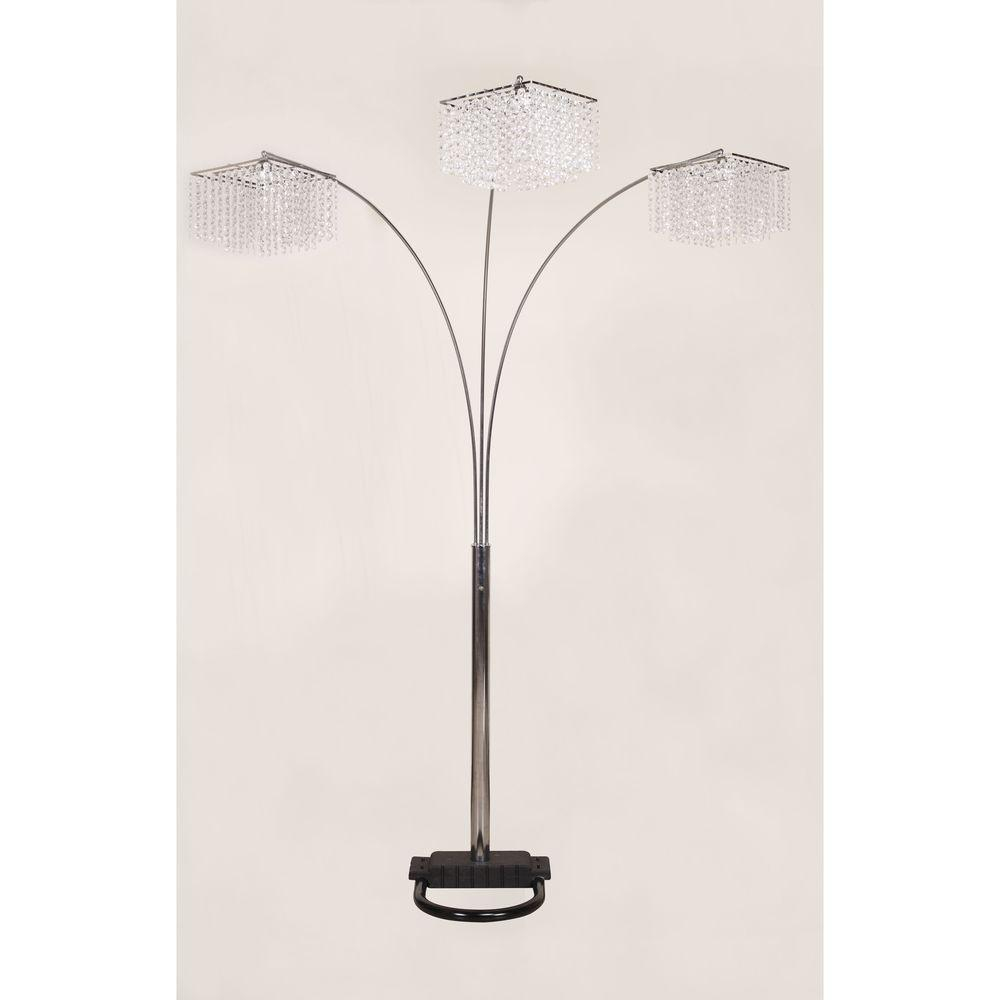 Ore International 84 In 3 Crystal Inspirational Arch Floor Lamp inside proportions 1000 X 1000