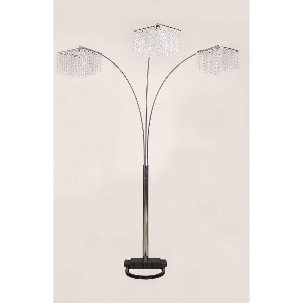 Ore International 84 In 3 Crystal Inspirational Arch Floor Lamp intended for size 1000 X 1000