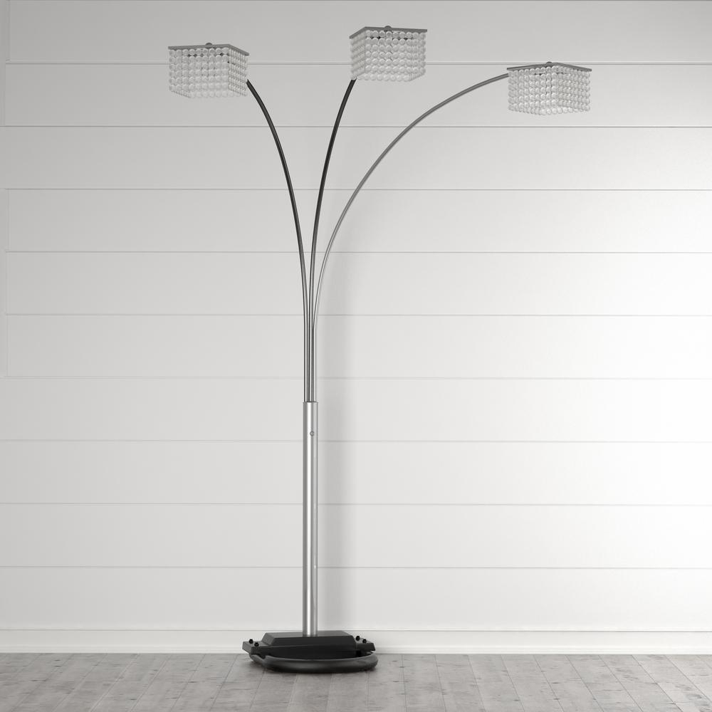 Ore International 84 In 3 Crystal Inspirational Arch Floor Lamp throughout size 1000 X 1000