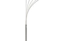 Ore International 84 In 5 Arms Satin Nickel Arch Floor Lamp with measurements 1000 X 1000