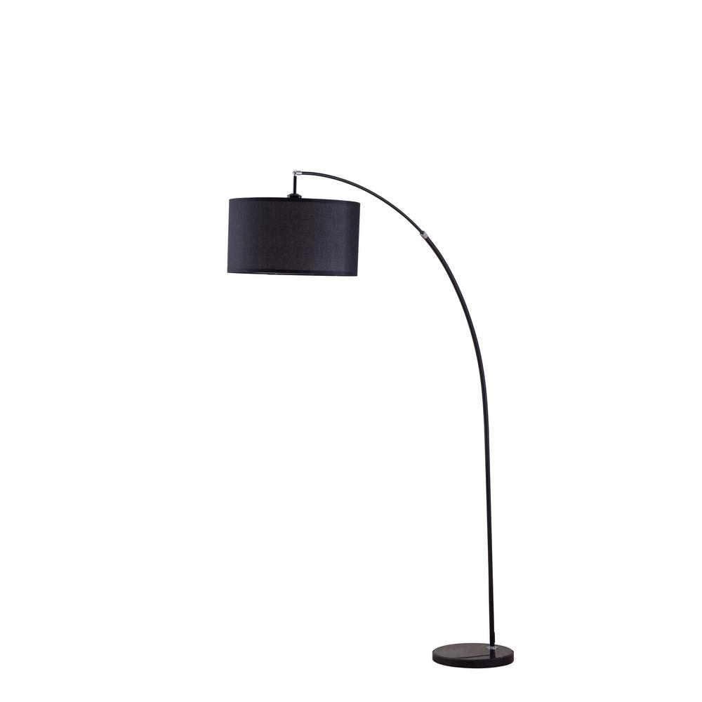 Ore International 86 In Bella Black Arc Marble Floor Lamp with regard to size 1000 X 1000