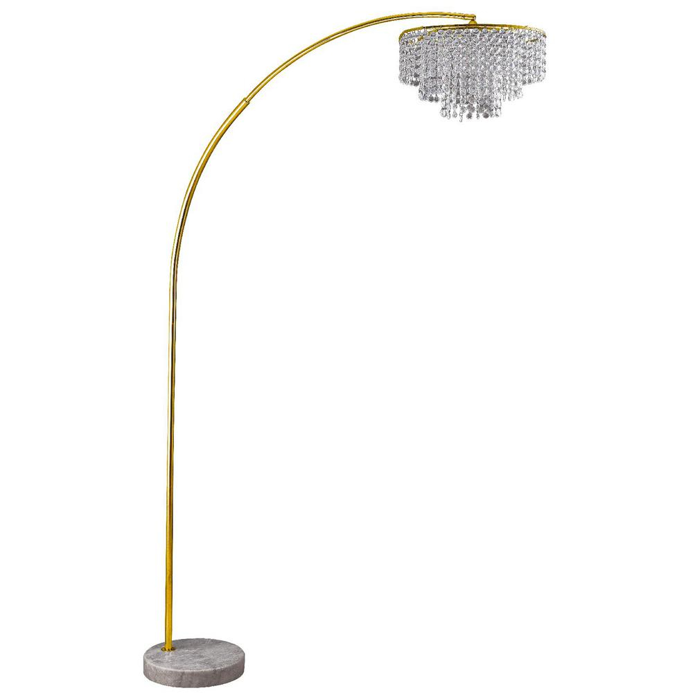 Ore International Clos 86 In Glam Gold 2 Tier Floor Lamp intended for size 1000 X 1000