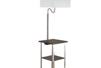 Ore International Dru 58 In Brush Silver Floor Lamp With Charging And Usb Station throughout sizing 1000 X 1000