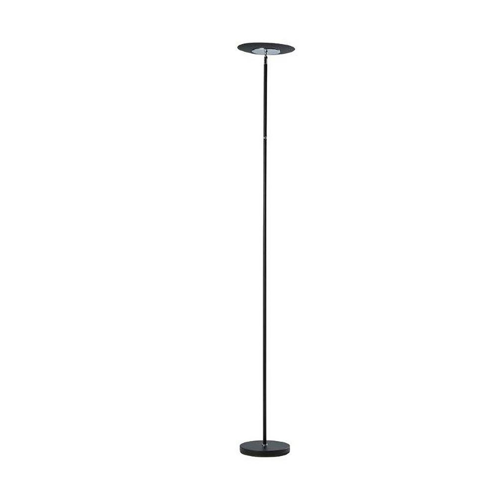 Ore International Linea 72 In Satin Black Led Torchiere Floor Lamp inside sizing 1000 X 1000