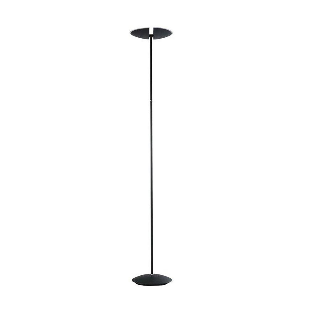 Ore International Vega 72 In Satin Black Dual Led Torchiere Floor Lamp with sizing 1000 X 1000