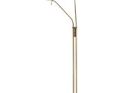 Orin Antique Brass Double Led Floor Lamp Oaks Lighting with sizing 1000 X 1000