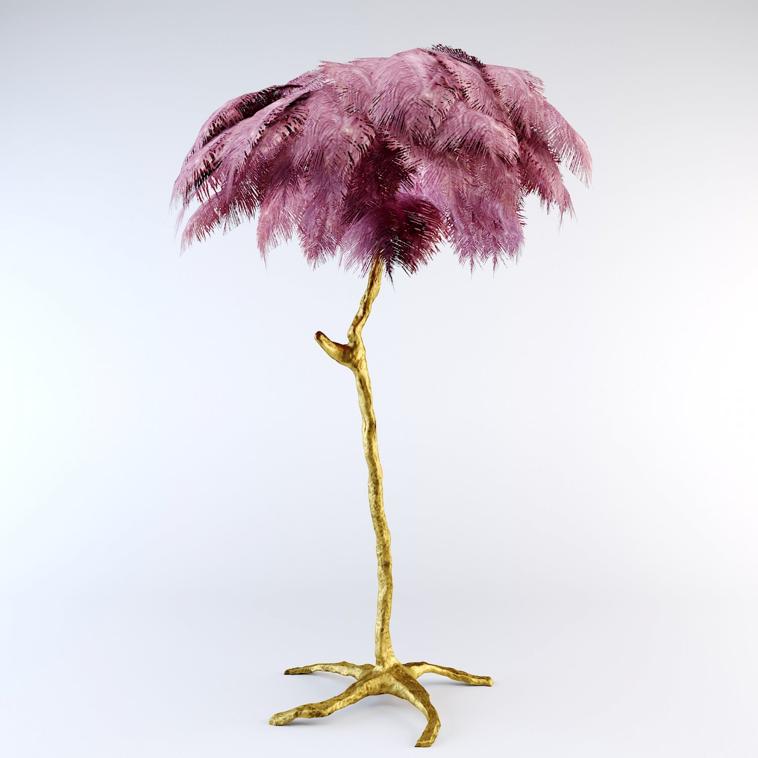 Ostrich Feather Lamp 3d Modell In Lampe 3dexport regarding sizing 1500 X 1500