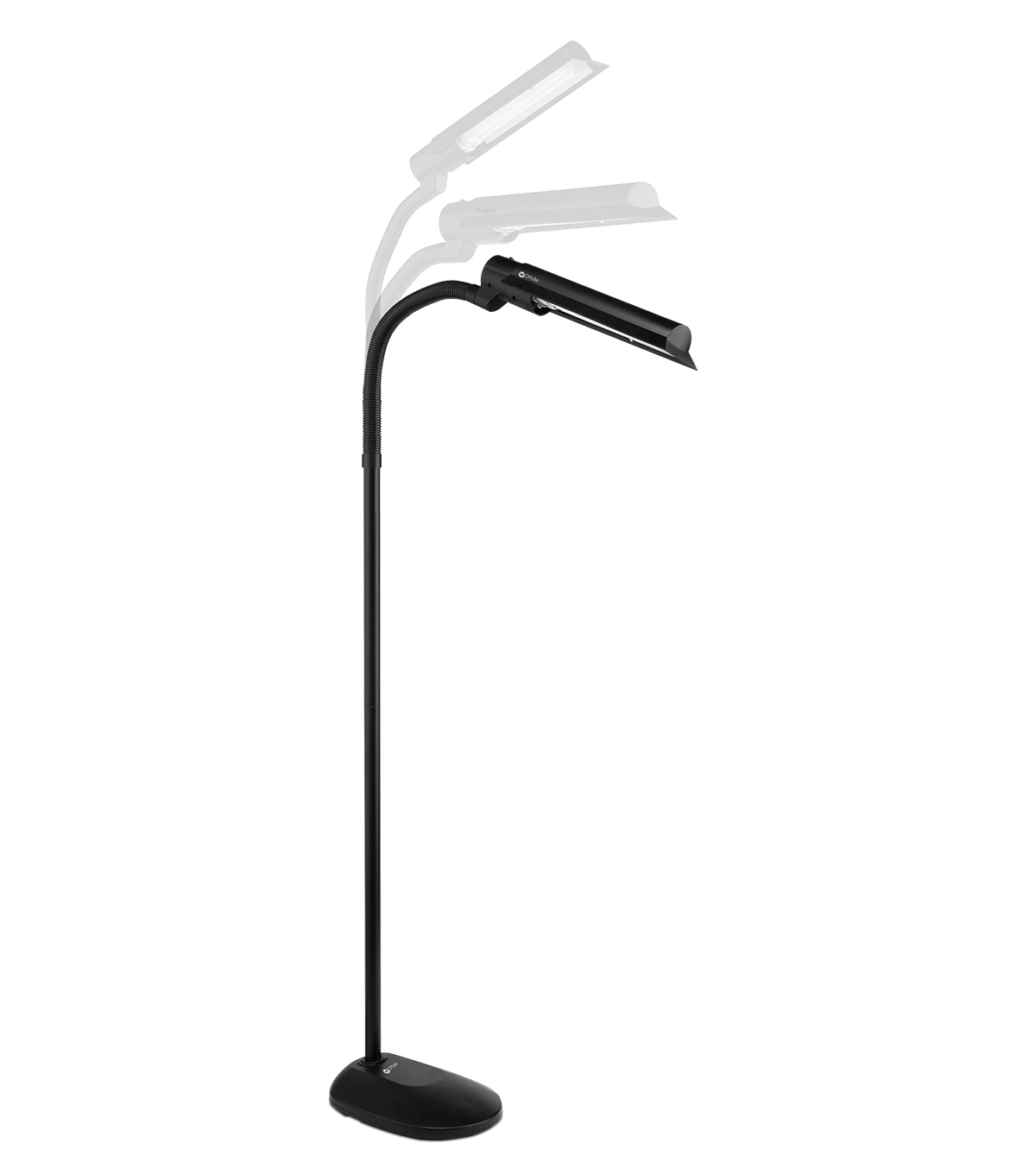 Ottlite 18w Wingshade Floor Lamp Black with sizing 1200 X 1360