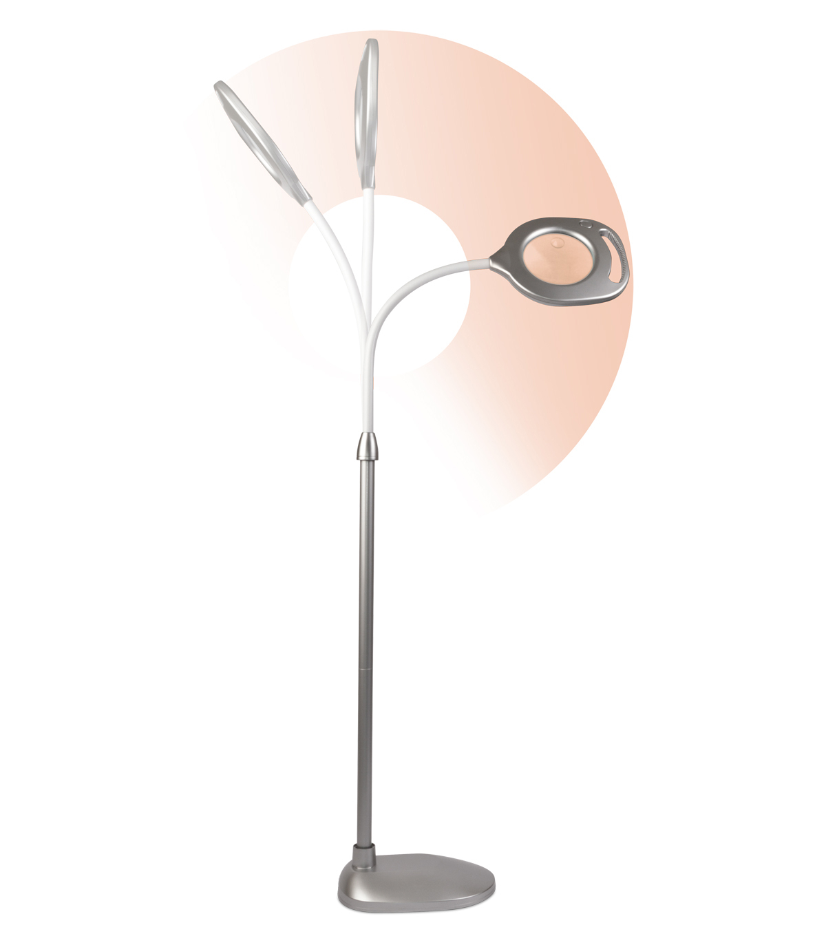 Ottlite 2 In 1 Led Magnifier Floor Table Lamp Silver with regard to measurements 1200 X 1360