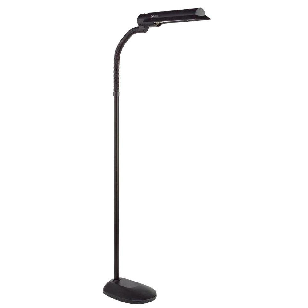 Ottlite 50 In Gooseneck Black Floor Lamp in dimensions 1000 X 1000