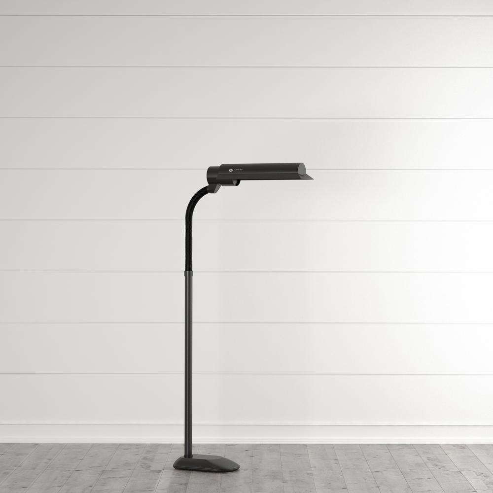 Ottlite 50 In Gooseneck Black Floor Lamp pertaining to measurements 1000 X 1000