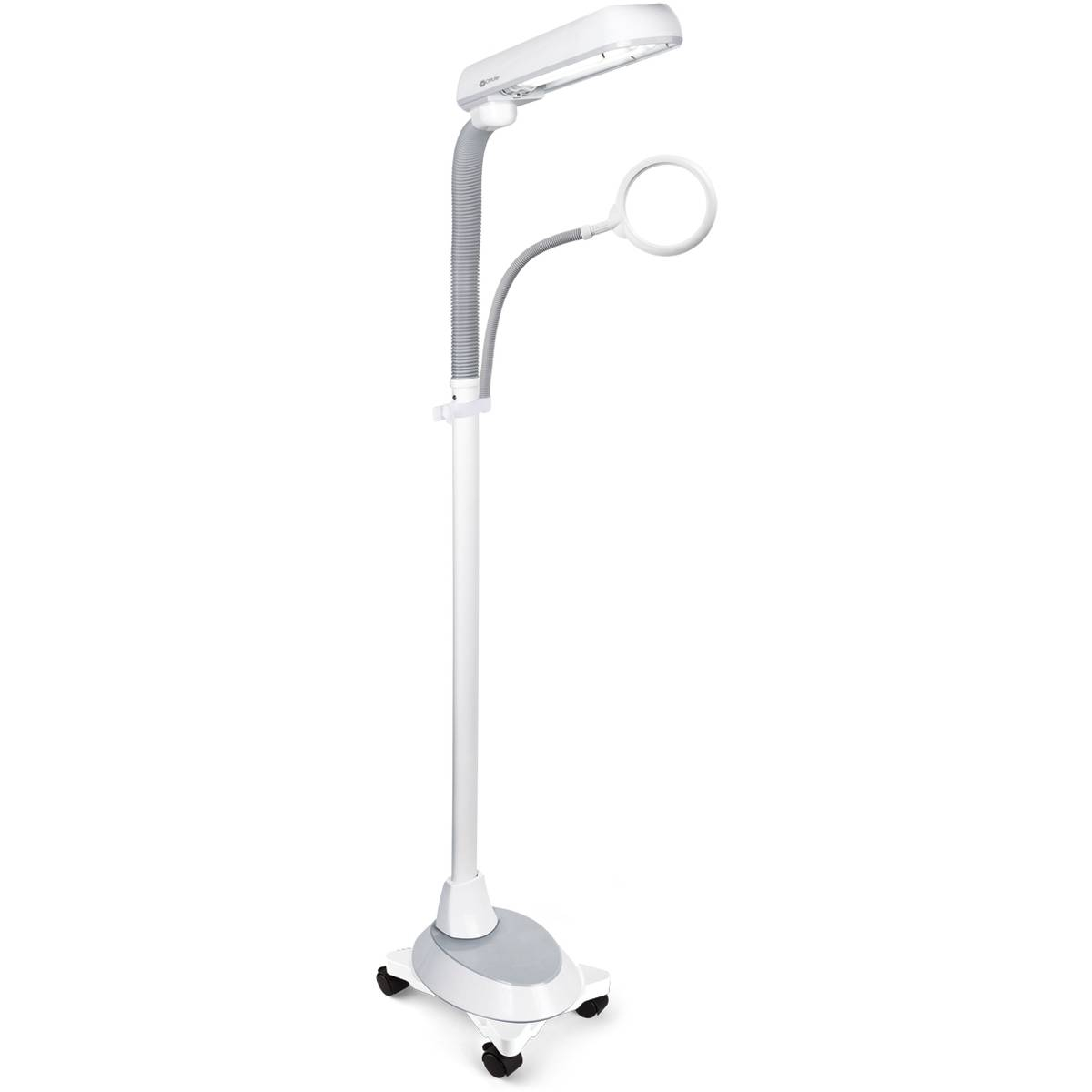 Ottlite Daylight Floor Lamp With Magnifier And Wheel Base for sizing 1200 X 1200