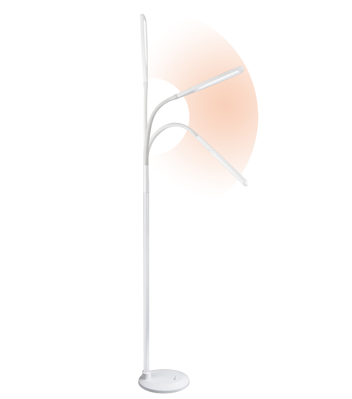 Ottlite Natural Daylight Led Flex Floor Lamp White throughout proportions 1200 X 1360