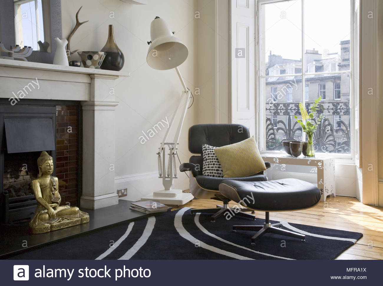 Oversize Anglepoise Floor Lamp Behind Eames Lounge Chair And in size 1300 X 971