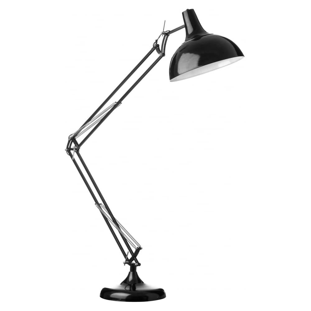 Oversized Black Metal Adjustable Industrial Floor Lamp intended for sizing 1000 X 1000