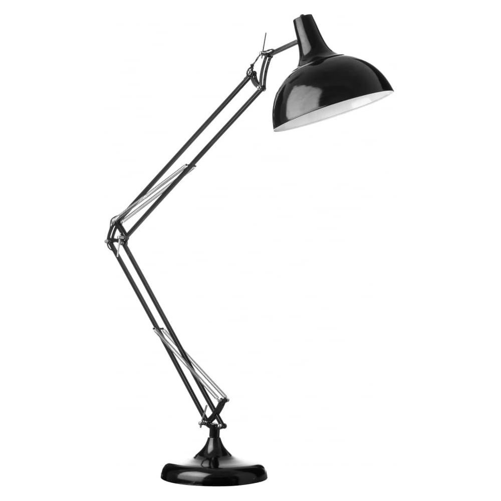 Oversized Black Metal Adjustable Industrial Floor Lamp with dimensions 1000 X 1000