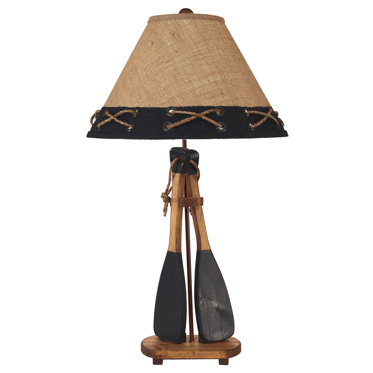 Paddle Table Lamp With Knotted Shade in size 1200 X 1200