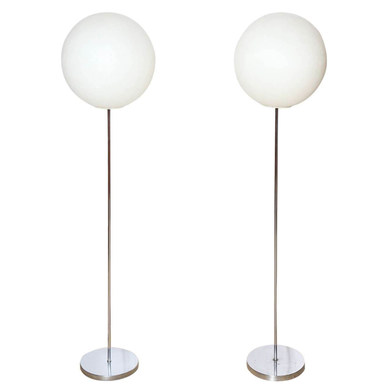 Pair Of 1960s Robert Sonneman Chrome And Globe Floor Lamps 1 within sizing 1280 X 1280