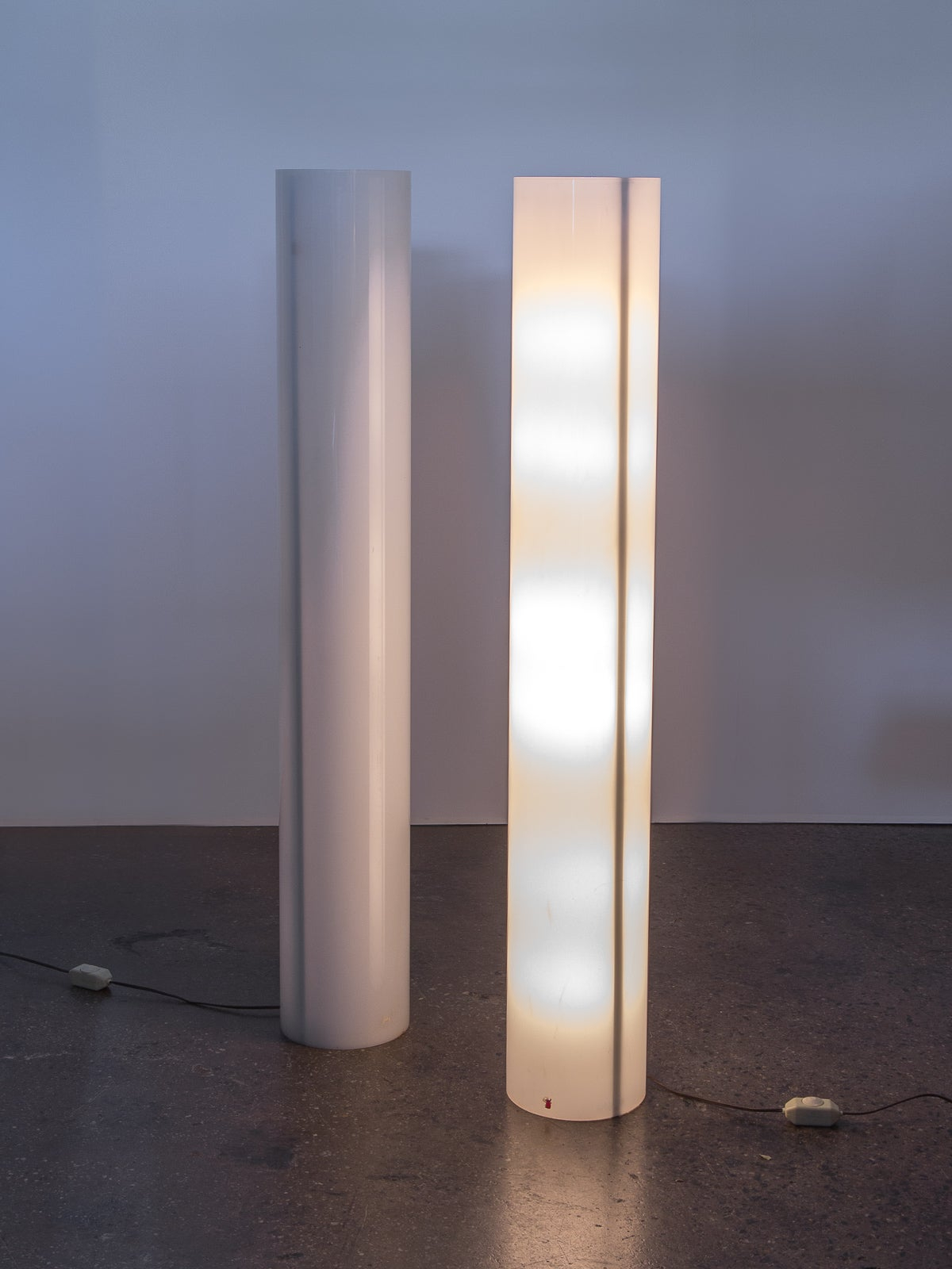 Pair Of Column Floor Lamps Paul Mayen Bei 1stdibs for proportions 1200 X 1600