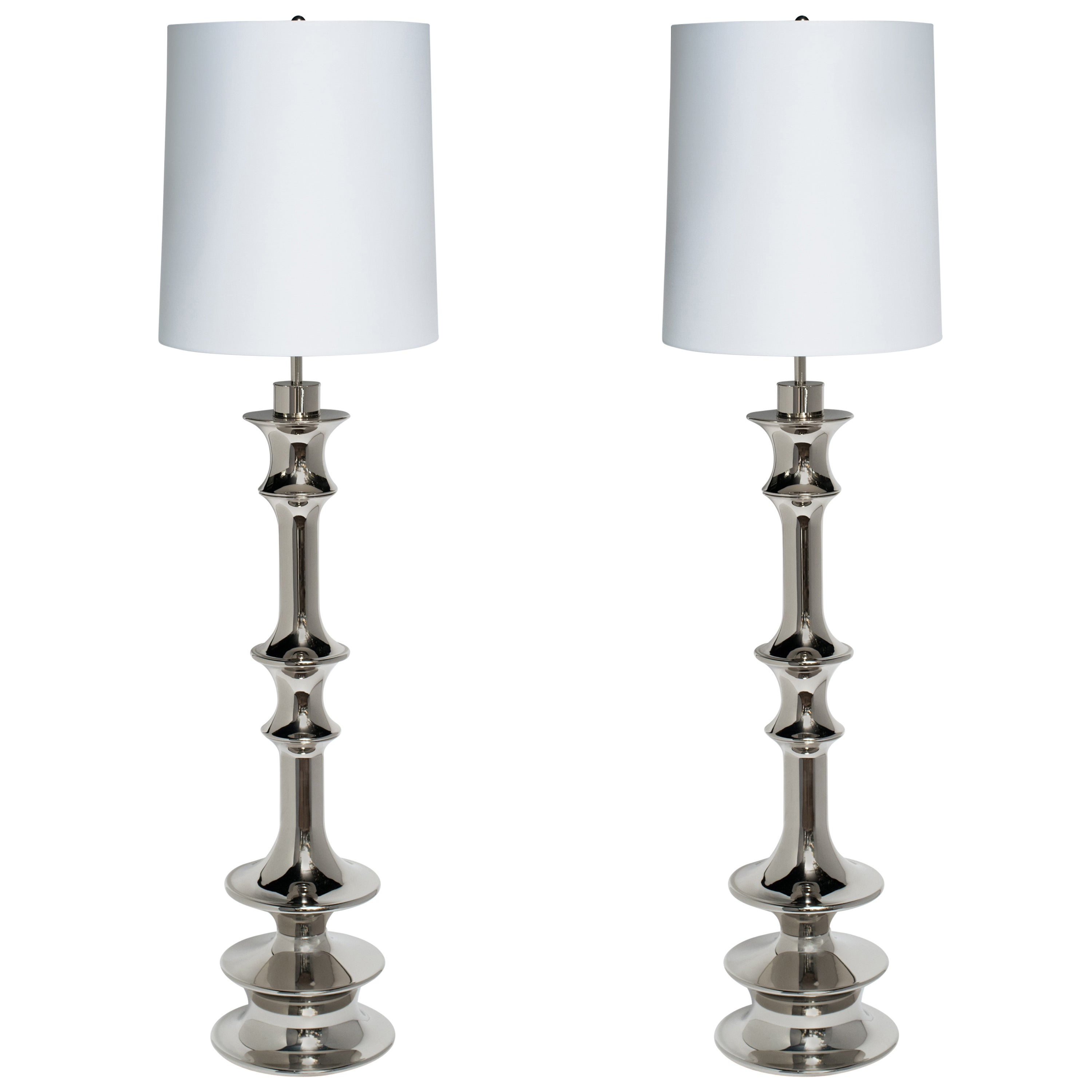 Pair Of Dramatic Hollywood Regency Sculptural Floor Lamps with sizing 3000 X 3000