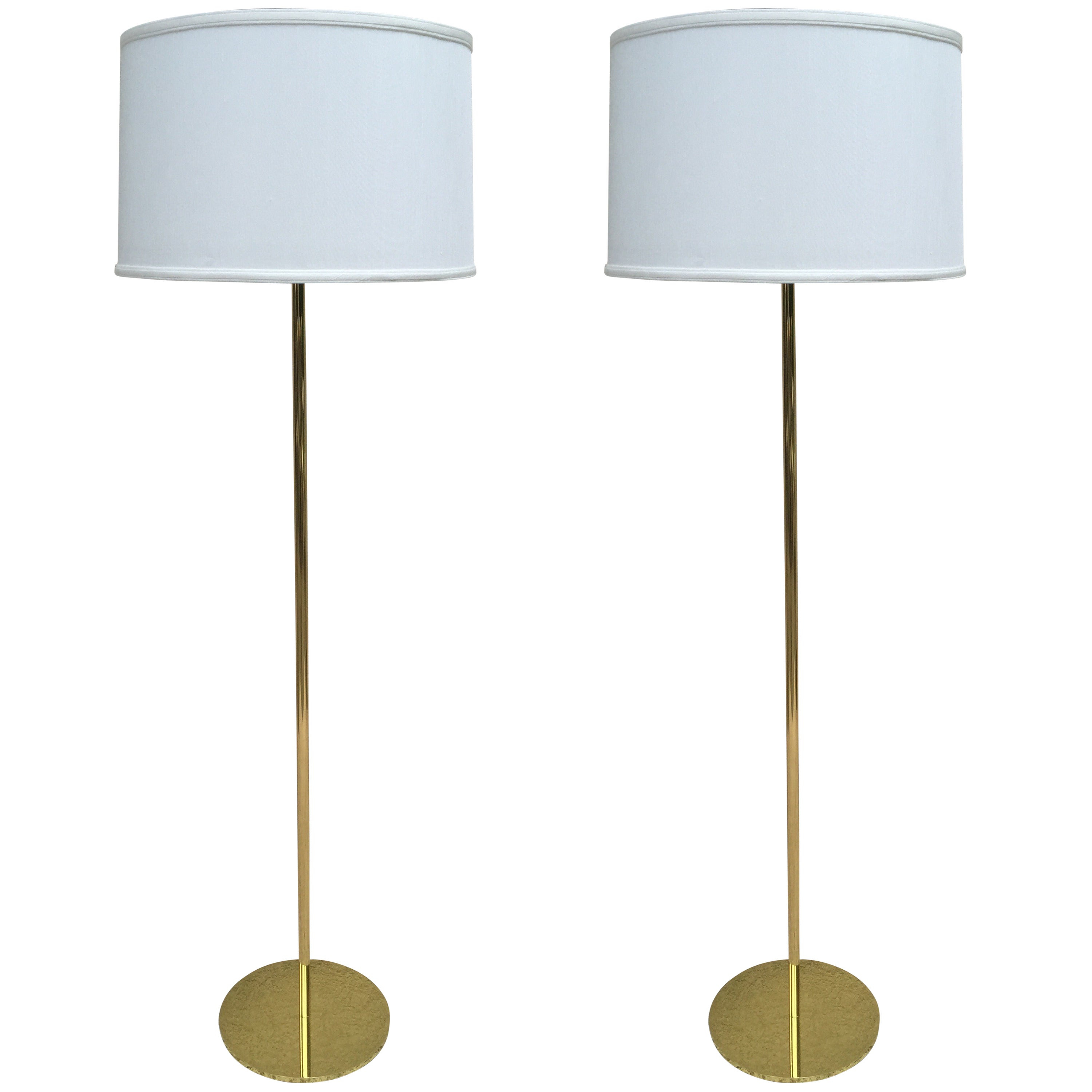 Pair Of Hansen Style Solid Bronze Standing Lamps throughout dimensions 3000 X 3000