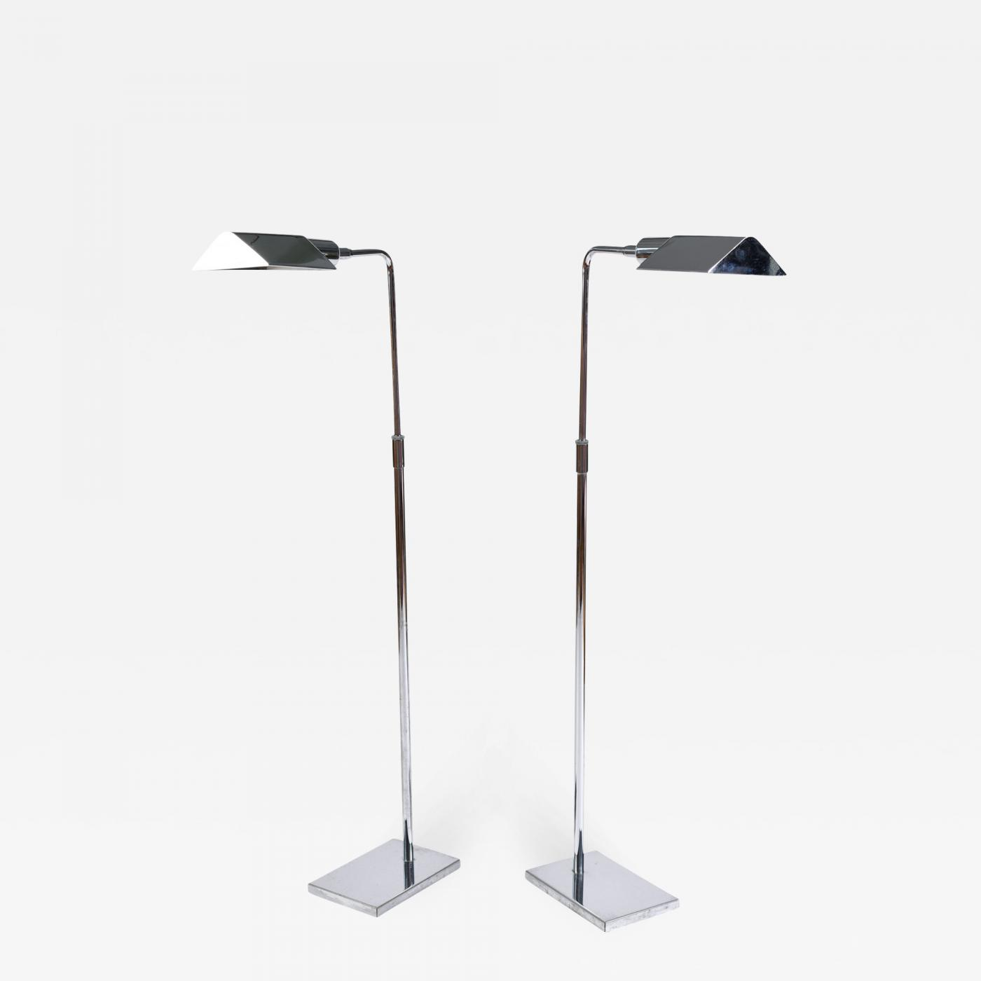 Pair Of Mid Century Chrome Floor Lamps inside proportions 1400 X 1400