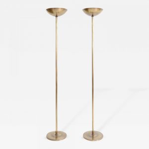 Pair Of Uplighting Brass Floor Lamps with regard to proportions 1400 X 1400
