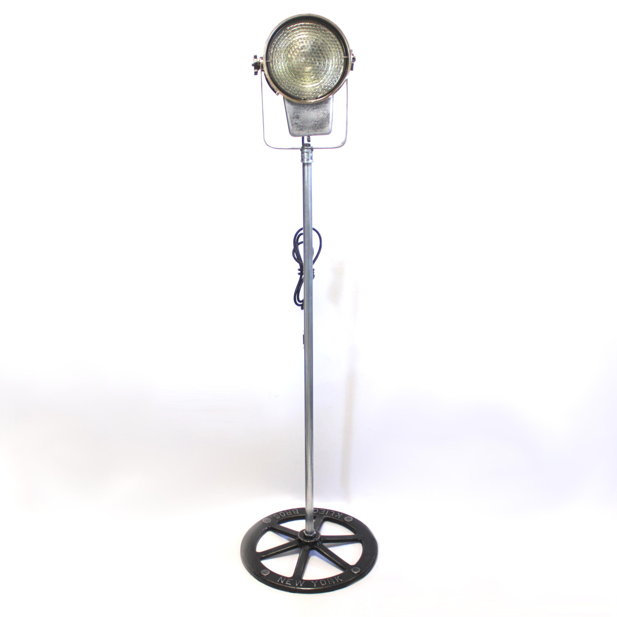 Pair Of Vintage Industrial Stage Light Spotlight Floor Lamps New York throughout measurements 2500 X 2500