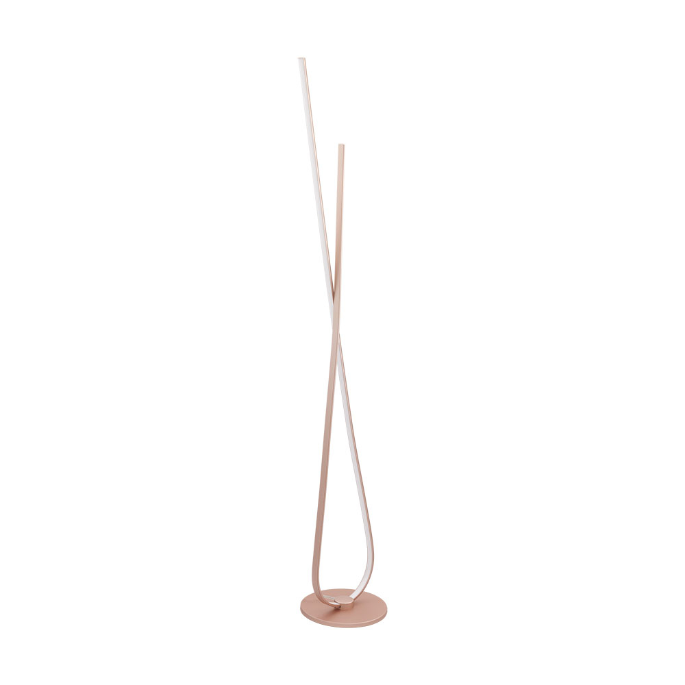 Palozza 25w Led Floor Lamp Rose Gold Warm White 97365n throughout measurements 1000 X 1000