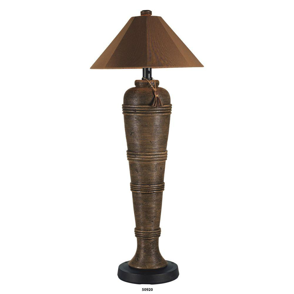Patio Living Concepts Canyon 60 In Cocoa Outdoor Floor Lamp With Sunbrella Shade with regard to proportions 1000 X 1000