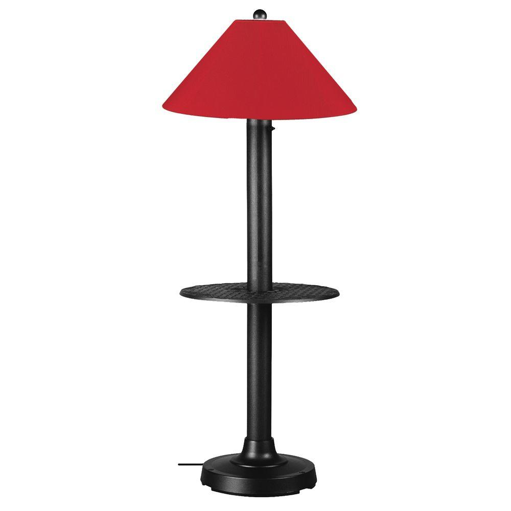 Patio Living Concepts Catalina 635 In Black Outdoor Floor Lamp With Tray Table And Jockey Red Shade with regard to dimensions 1000 X 1000