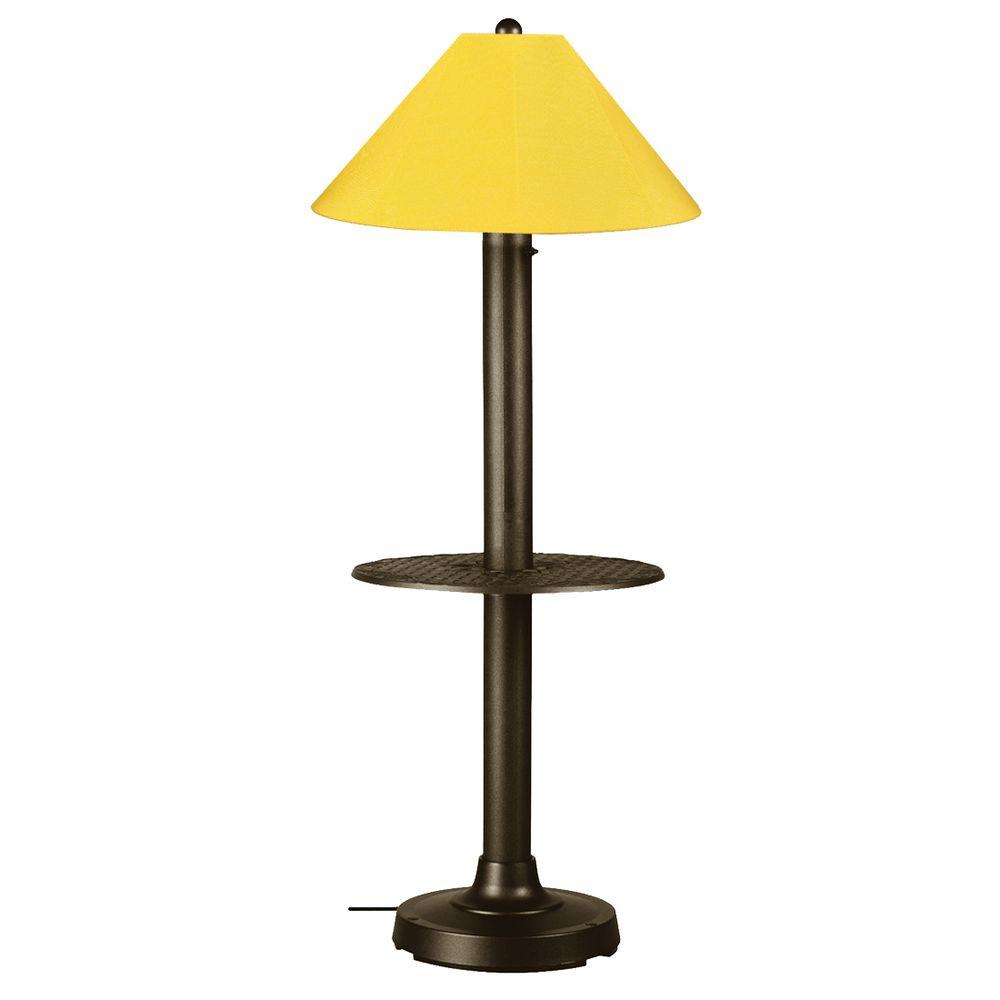 Patio Living Concepts Catalina 635 In Bronze Outdoor Floor Lamp With Tray Table And Buttercup Shade in measurements 1000 X 1000