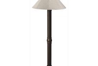Patio Living Concepts Seaside 60 In Bronze Outdoor Floor Lamp With Natural Linen Shade intended for measurements 1000 X 1000