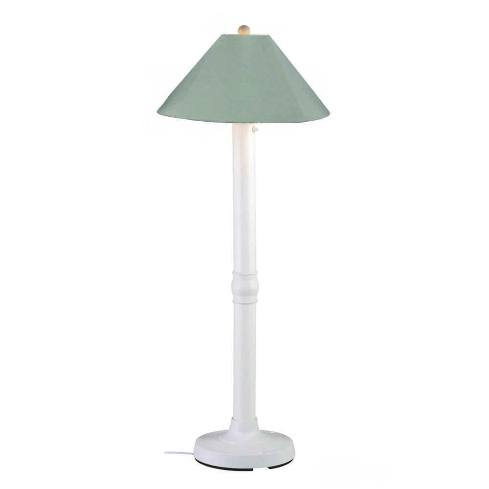 Patio Living Concepts Seaside 60 In White Outdoor Floor Lamp With Spa Shade inside measurements 1000 X 1000