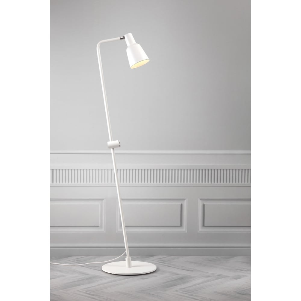 Patton Modern Functional Style Floor Lamp In White inside measurements 1000 X 1000