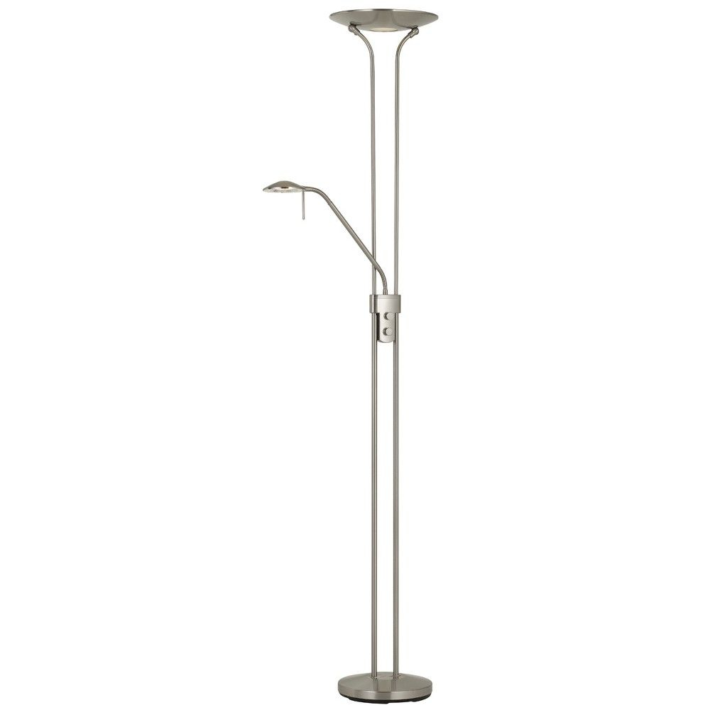 Pavia Led Torchiere With Led Reading Lamp And Dimmer Control intended for dimensions 1000 X 1000