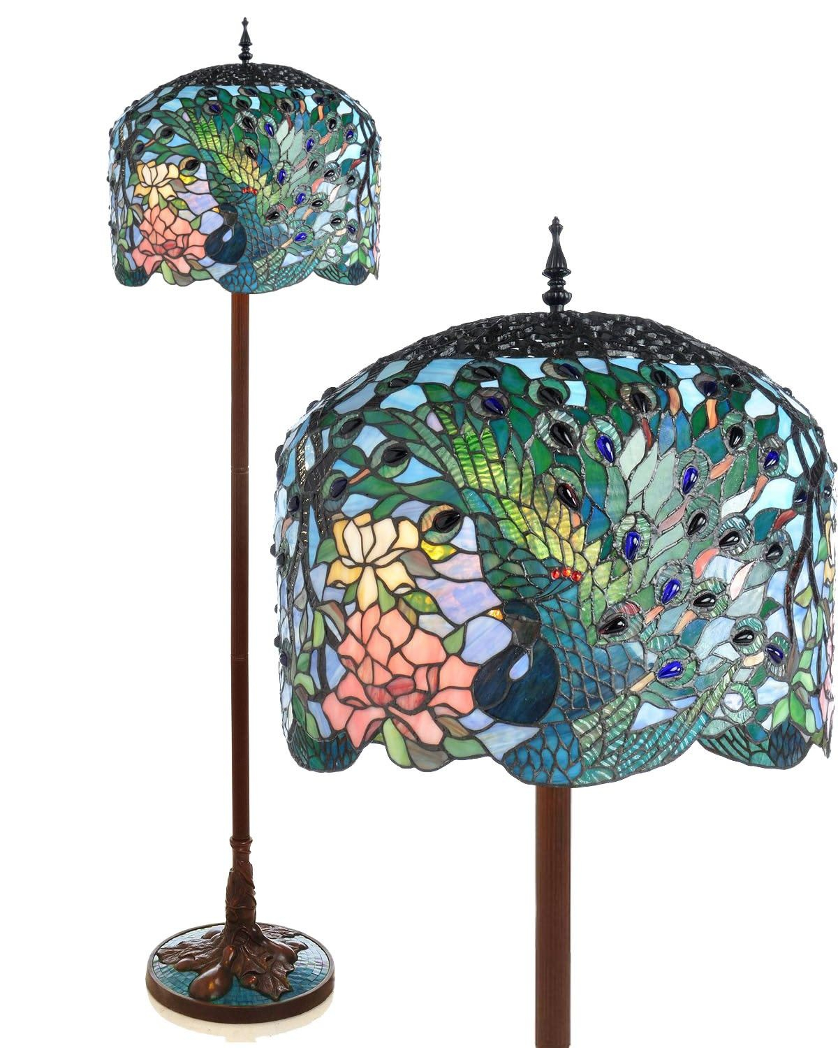 Peacock Tiffany Floor Lamps Wwwinteriorstiffany regarding size 1200 X 1500